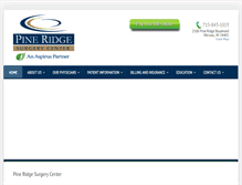 Tablet Screenshot of pineridgesurgery.com